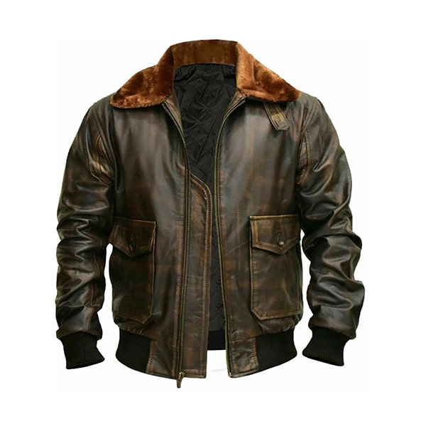 Best fall jacket to shop now: Brown Aviator Leather Jacket